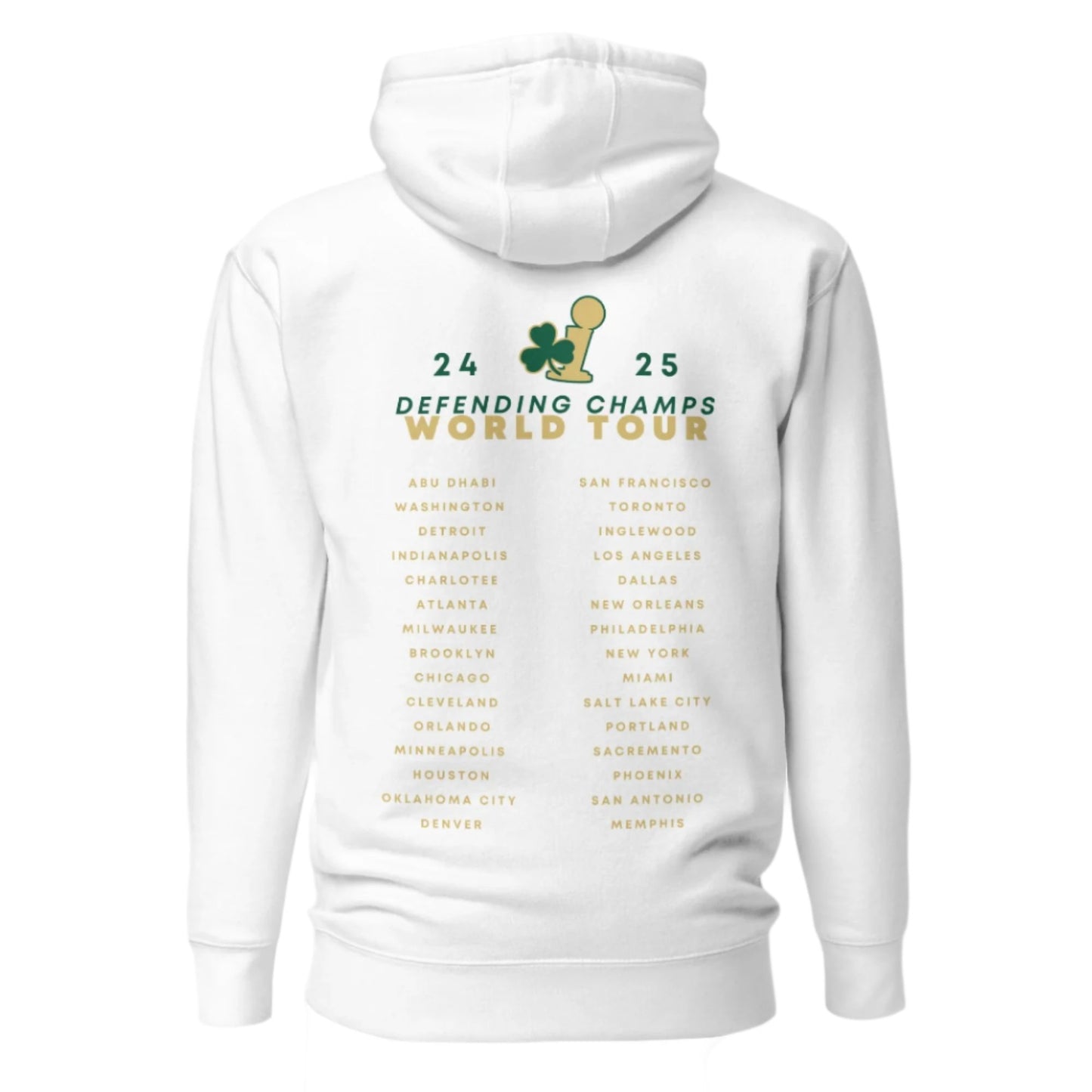 White Celtics World Tour Hoodie